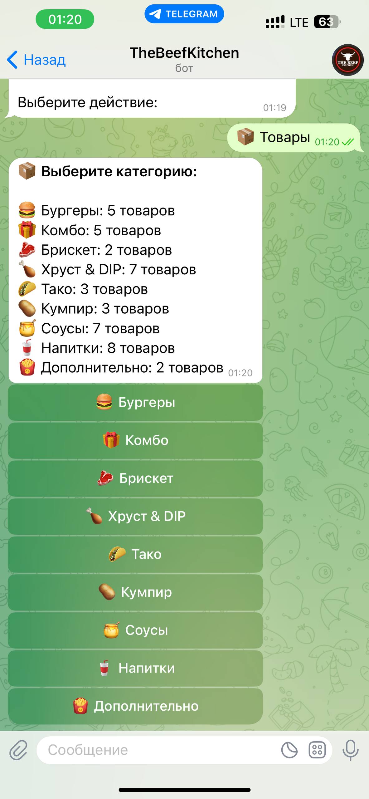 Telegram Bot Screenshot 2